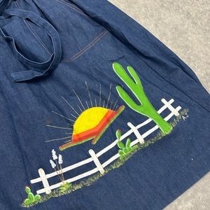 Vintage 70’s denim wrap skirt by Hamilton of Texas size medium